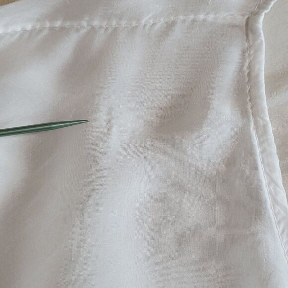 Scandal Italy Silk Top Sheer White Blue Boho Fairy Kimono Sleeve Flowy Resort OS - Picture 8 of 9